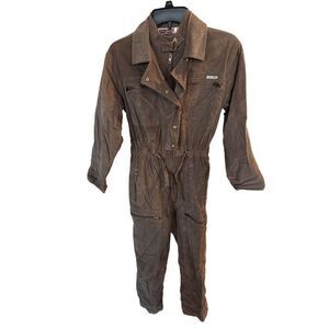 Vintage Saint Germain of Paris Brown Corduroy Jumpsuit S Industrial Mechanic